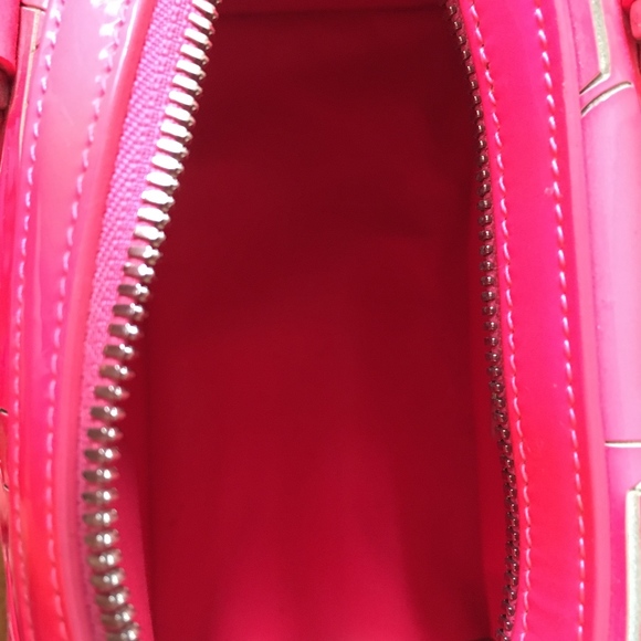 RARE Diane De Maria Bonnie Rose-103 Neon Pink Handbag - Picture 7 of 16